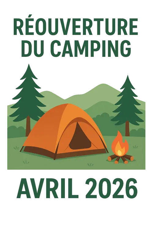 Réouverture camping avril 2026 roulotte caravane dome