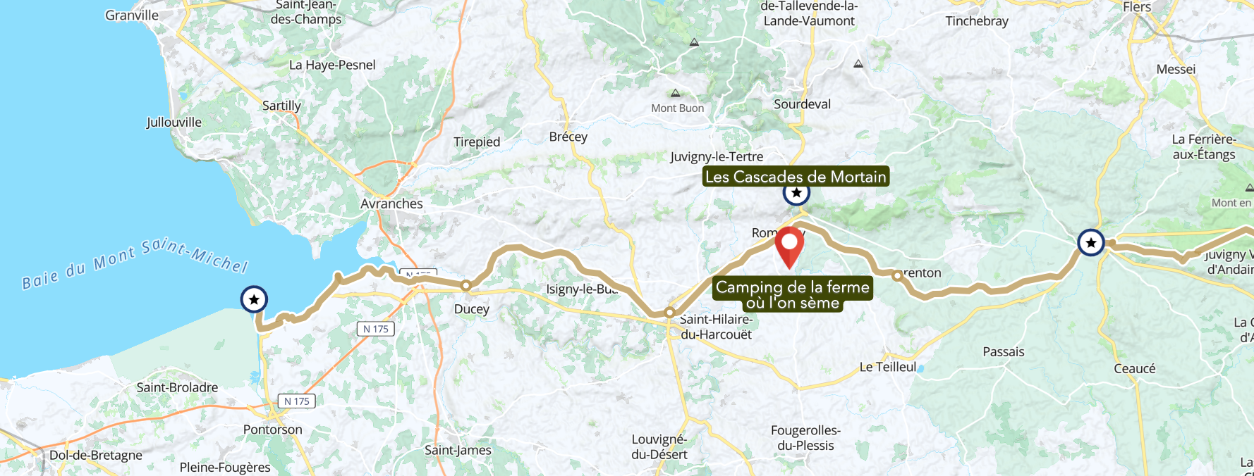 Emplacements camping ferme où l'on sème mortain bocage manche normandie